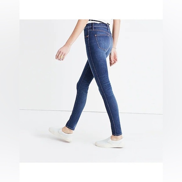 $128 NWOT Madewell Women’s Indigo Wash 9-Inch‎ High Rise Skinny Jeans Denim 26 - Picture 3 of 9